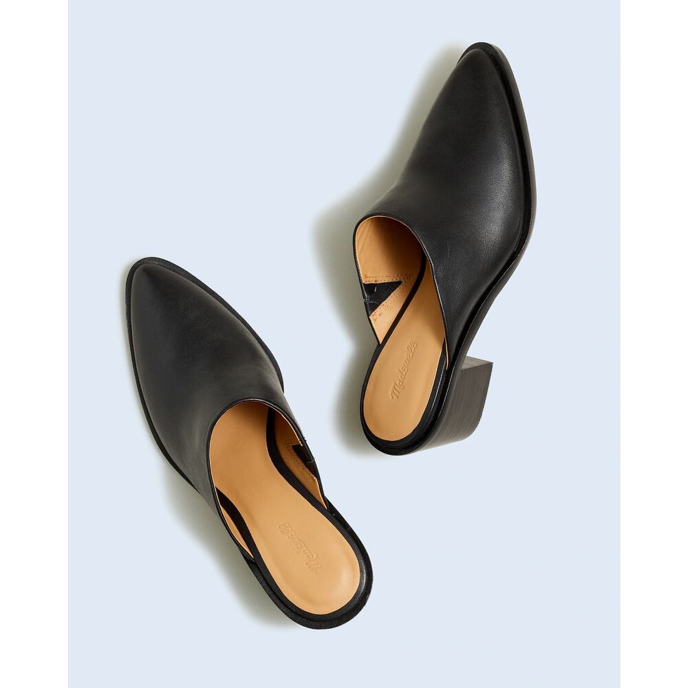NWOT Madewell The Leather Darcy Mule In Black Size 9.5